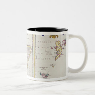 Caneca De Café Em Dois Tons Mapa de Scotland, c.1700