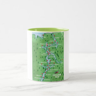 Caneca De Café Em Dois Tons Mapa de Shannon Ireland do rio