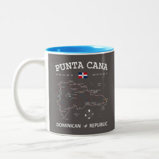 Caneca De Café Em Dois Tons Mapa do Café de Dois Toneladas