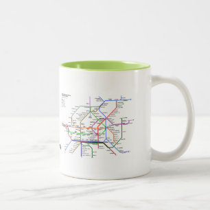 Caneca De Café Em Dois Tons Mapa do tubo de Viena