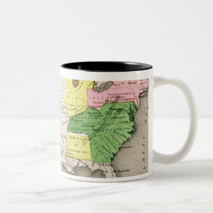 Caneca De Café Em Dois Tons Mapa dos Estados Unidos