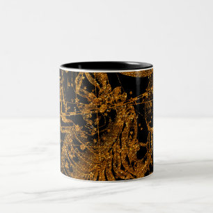 Caneca De Café Em Dois Tons Mapa Estelar Celestial Signo Astrológico Escorpião