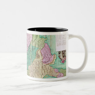 Caneca De Café Em Dois Tons Mapa militar de Córsega, 1768