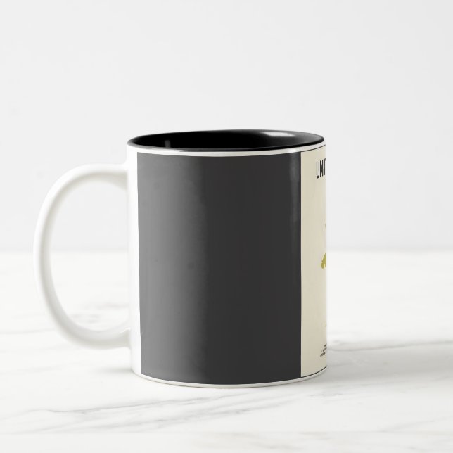 Caneca De Café Em Dois Tons Mapa Nacional de Parques do Reino Unido (Esquerda)