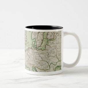 Caneca De Café Em Dois Tons Mapa que ilustra o ataque naval em Inglaterra