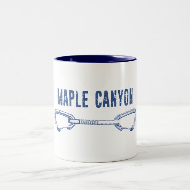 Caneca De Café Em Dois Tons Maple Canyon Subindo QuickDrabing (Centro)