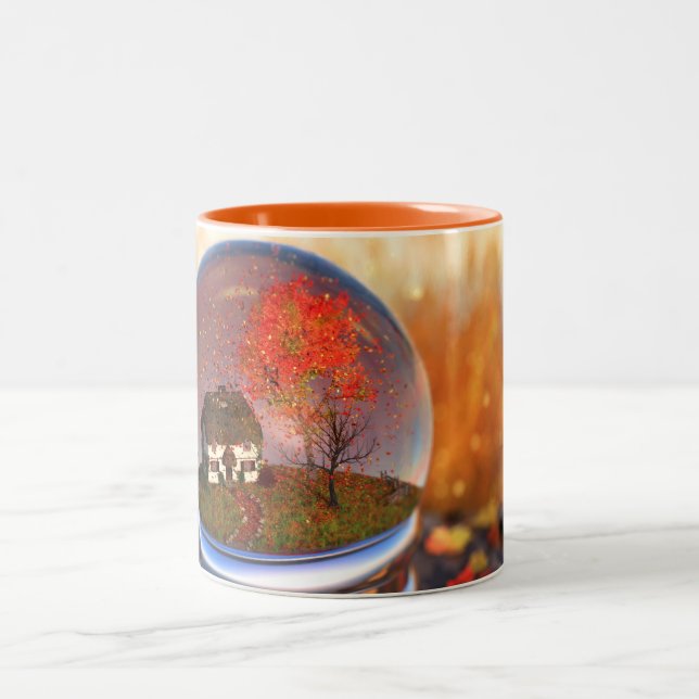 Caneca De Café Em Dois Tons Maple Leaf Globe Mug (Centro)