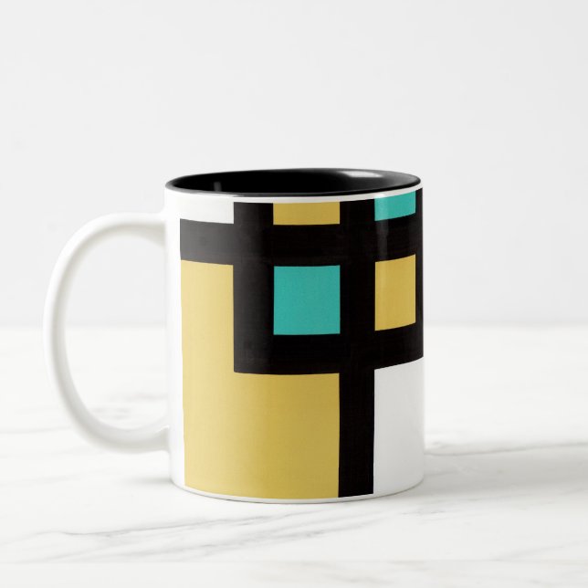 Caneca De Café Em Dois Tons mapper ＃4 マグカップ 幾何学　抽象画　モダン　レトロ (Esquerda)