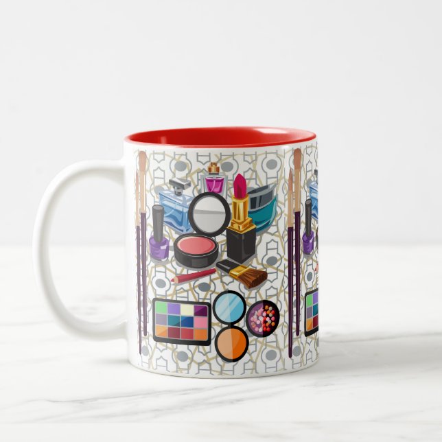 Caneca De Café Em Dois Tons maquilhagem (Esquerda)