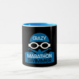 Caneca De Café Em Dois Tons Marathon Endurance Swimmer