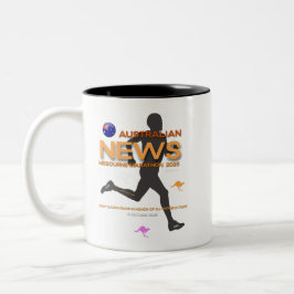 Caneca De Café Em Dois Tons Maratona Melbourne 2025