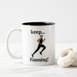 Caneca De Café Em Dois Tons Maratonista Runner Athlete