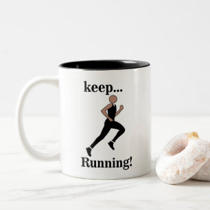 Caneca De Café Em Dois Tons Maratonista Runner Athlete