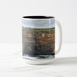 Caneca De Café Em Dois Tons Maravilhas Esculpidas pelo Oceano