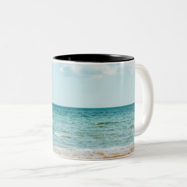 Caneca De Café Em Dois Tons Maravilhosa paisagem marinha (Frente Esquerda)