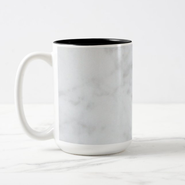 Caneca De Café Em Dois Tons Marbel Branco (Esquerda)