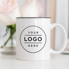Caneca De Café Em Dois Tons Marca do logotipo comercial personalizado