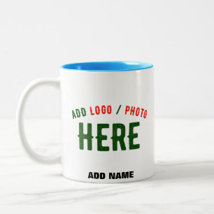 CANECA DE CAFÉ EM DOIS TONS MARCA VERIFICADA BRANCA PERSONALIZÁVEL MODERNA