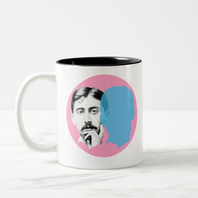 Caneca De Café Em Dois Tons Marcel Proust (Esquerda)