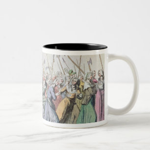 Caneca De Café Em Dois Tons Março de uma Versalhes, uma Versalhes das mulhere