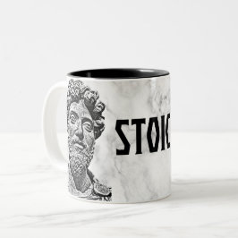 Caneca De Café Em Dois Tons Marcus Aurélio - Stoic On!