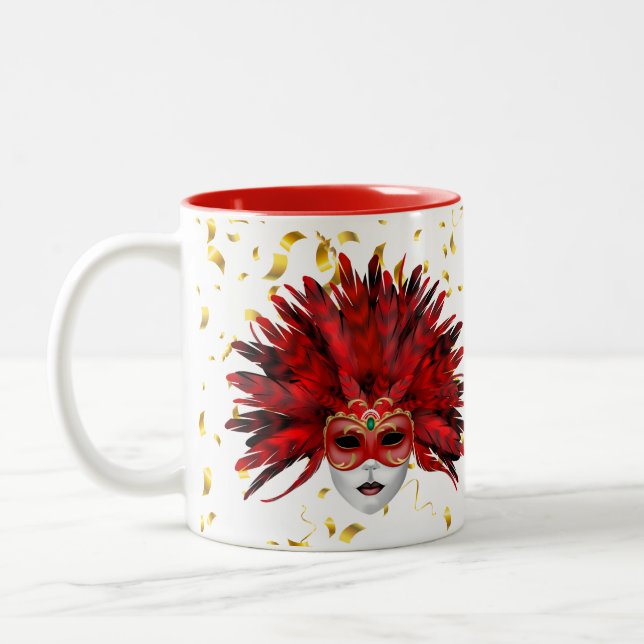 Caneca De Café Em Dois Tons Mardi Gras Mug (Esquerda)