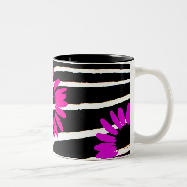 Caneca De Café Em Dois Tons "Margarida louca " (Direita)