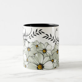 Caneca De Café Em Dois Tons margarida manhã
