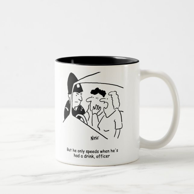 Caneca De Café Em Dois Tons Marido da Esposa é Motorista Bêbado (Direita)