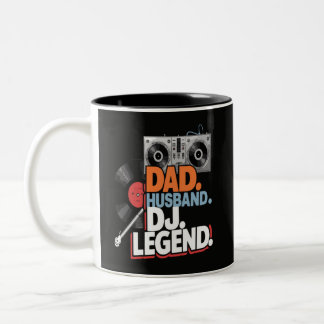 Caneca De Café Em Dois Tons Marido Pai DJ Lenda