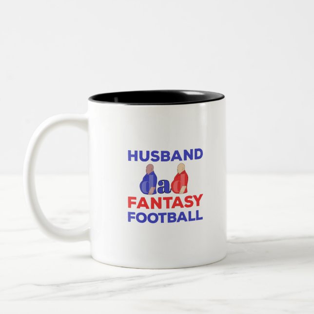 Caneca De Café Em Dois Tons Marido Pai Fantasy Futebol (Esquerda)