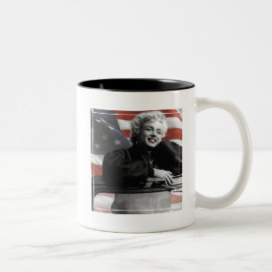 Caneca De Café Em Dois Tons Marilyn patriótica