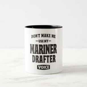 Caneca De Café Em Dois Tons Mariner Drafter Job Occupation