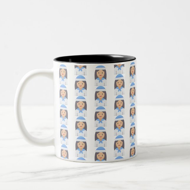 Caneca De Café Em Dois Tons Marinheiro (Esquerda)