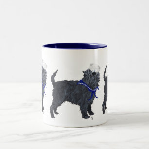 Caneca De Café Em Dois Tons Marinheiro Affenpinscher
