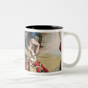 Caneca De Café Em Dois Tons Marinheiros britânicos que embarcam um homem da