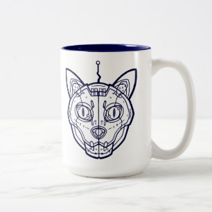 Caneca De Café Em Dois Tons Marinho Mechanicat Mug