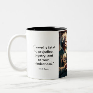 Caneca De Café Em Dois Tons Mark Twain Famoso Coffee Mug