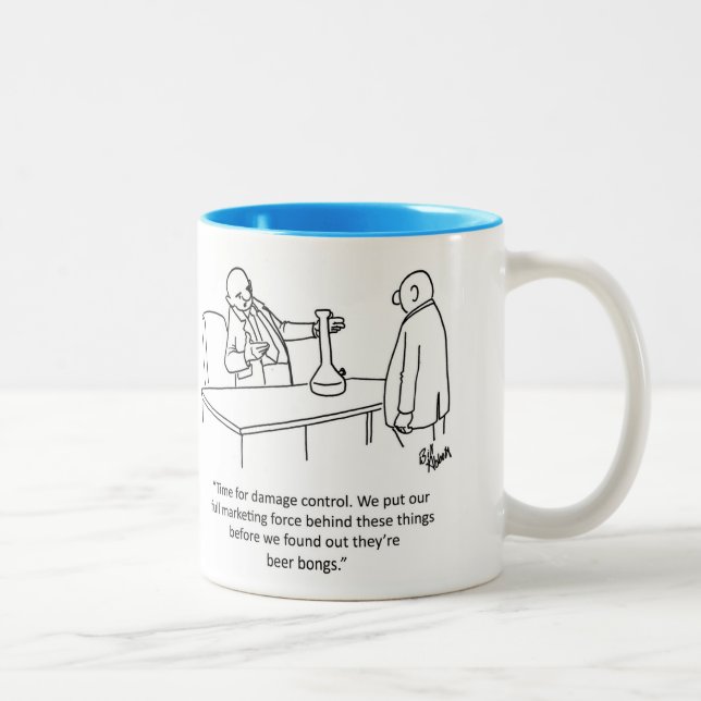 Caneca De Café Em Dois Tons Marketing de negócios Humor Mug (Direita)