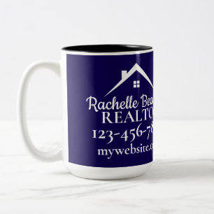 Caneca De Café Em Dois Tons Marketing Imobiliário Personalizado Corretor