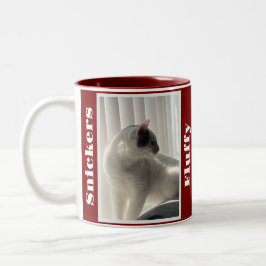 Caneca De Café Em Dois Tons Maroon Pet Photos and Names