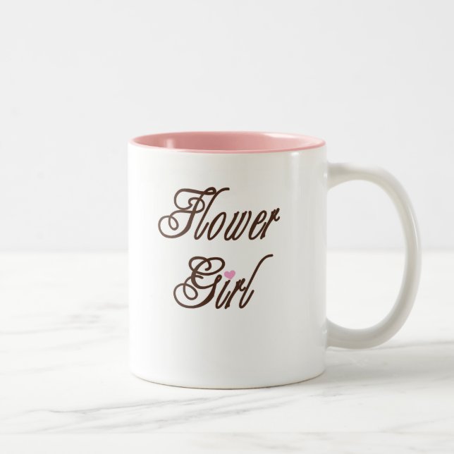 Caneca De Café Em Dois Tons Marrons elegantes do florista (Direita)