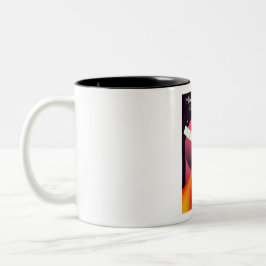 Caneca De Café Em Dois Tons Mars Express - Exploração de Marte Arte Espacial.