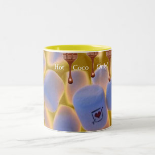 Caneca De Café Em Dois Tons Marshmellows & Cocos