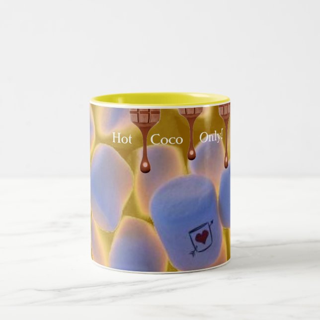Caneca De Café Em Dois Tons Marshmellows & Cocos (Centro)