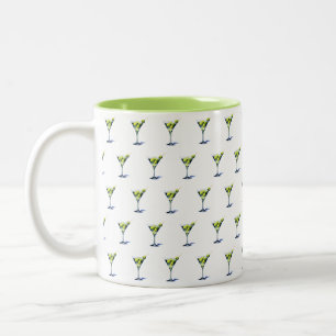 Caneca De Café Em Dois Tons Martini Com Azeitona