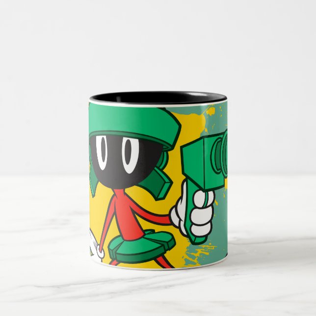 Caneca De Café Em Dois Tons MARVIN O MARCIANO™ Com um Laser (Centro)