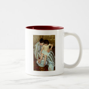 Caneca De Café Em Dois Tons Mary Cassatt's The Child's Bath (cerca de 1892)