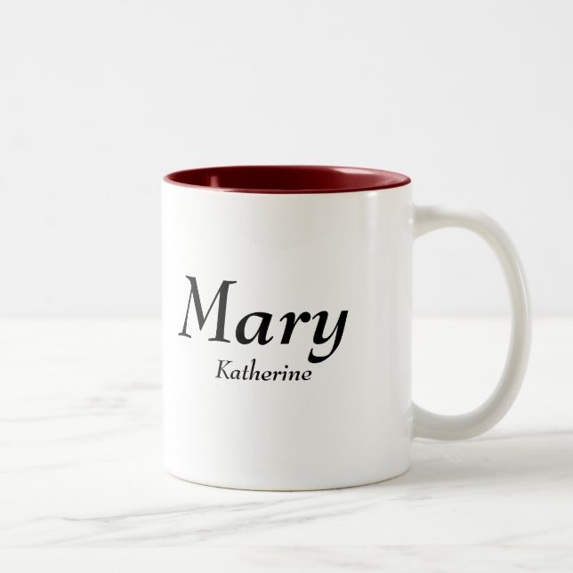 Caneca De Café Em Dois Tons Mary, Katherine (Direita)