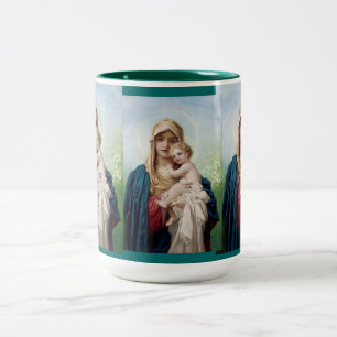 Caneca De Café Em Dois Tons Mary que guardara Jesus